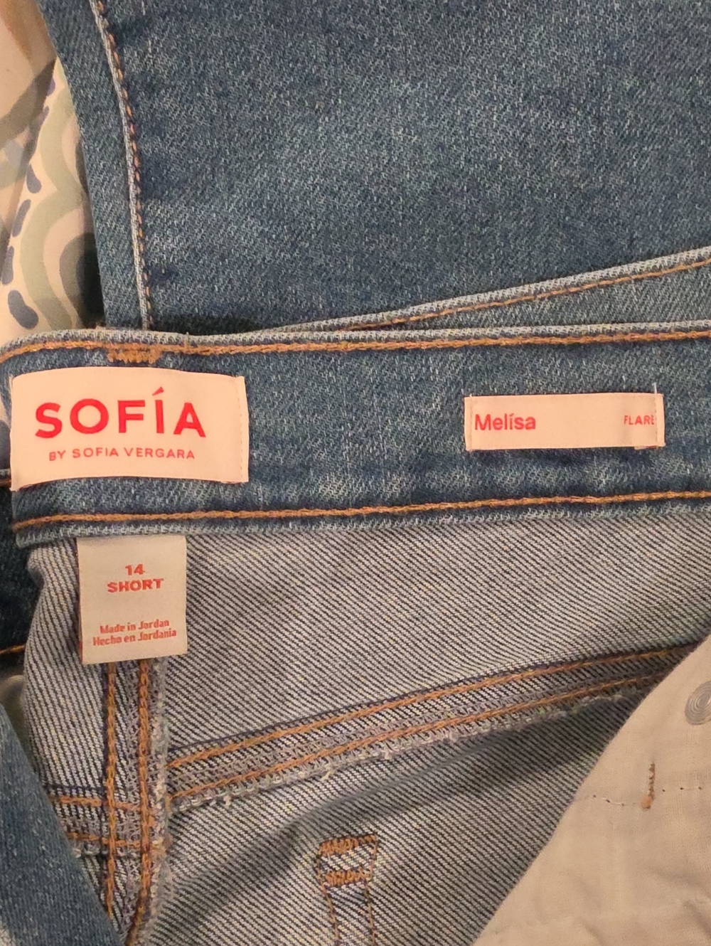 sofia by sofia vergara Melisa Light Blue Denim Flare Jeans
